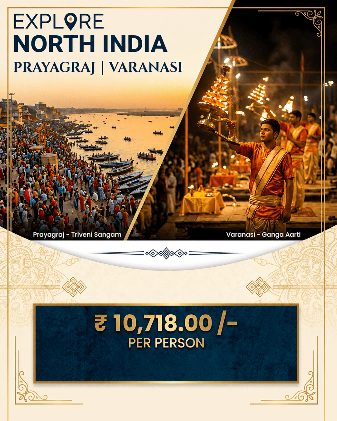 Varanasi – Allahabad – Bodhgaya 5 Days 4 Nights Tour Package